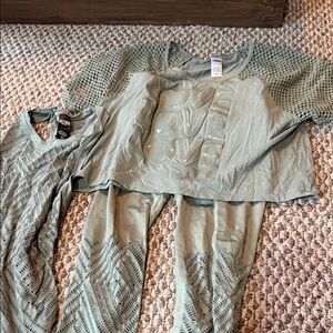 Victoria's Secret Mint Mesh Activewear Set